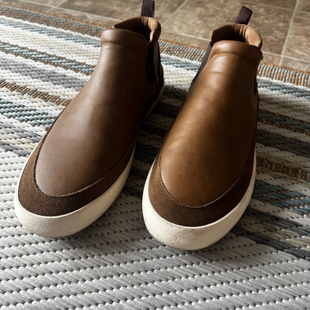 Stylish Brown Slip-On Boots for Men